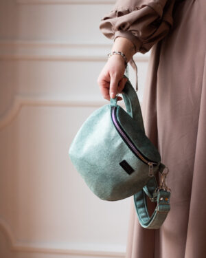 PROPS Torebka damska nerka sakwa welurowa Zaufanie