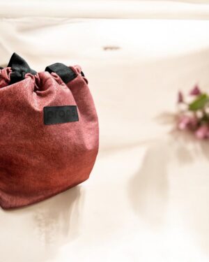 PROPS Torebka damska miejska mini różowa welurowa Berry