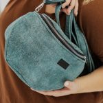 Torebka damska PROPS sakwa nerka niebieska Azure