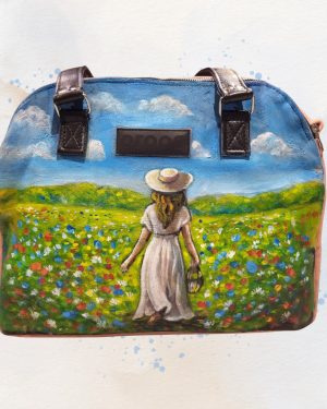 PROPS & Artyści Torebka Malowana Doctor's Bag Kobieta w kapeluszu